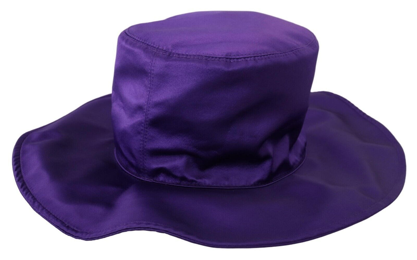 Chapeau haut de forme extensible en soie violette Dolce &amp; Gabbana