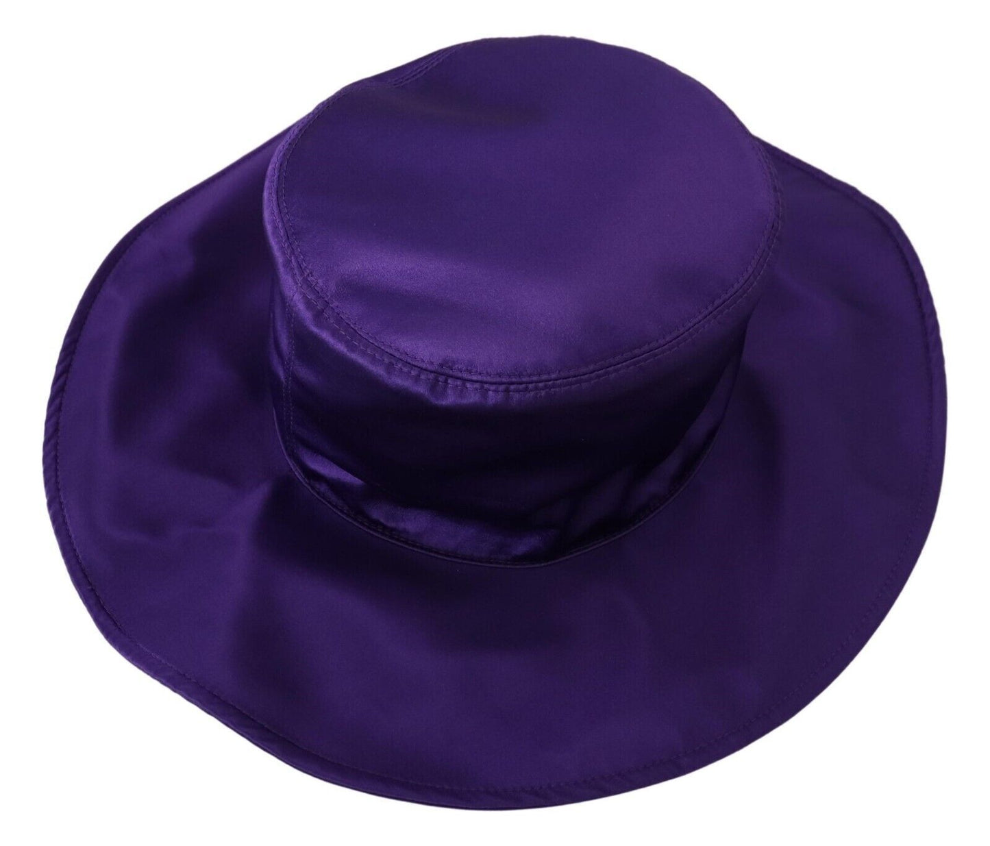 Chapeau haut de forme extensible en soie violette Dolce &amp; Gabbana