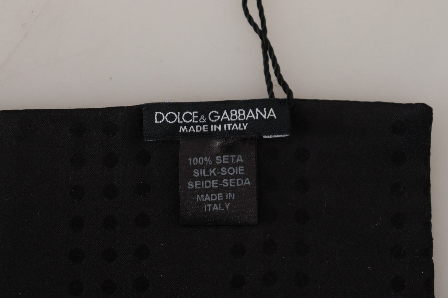 Dolce &amp; Gabbana Dunkelblauer Fransenschal aus Seide und Wolle