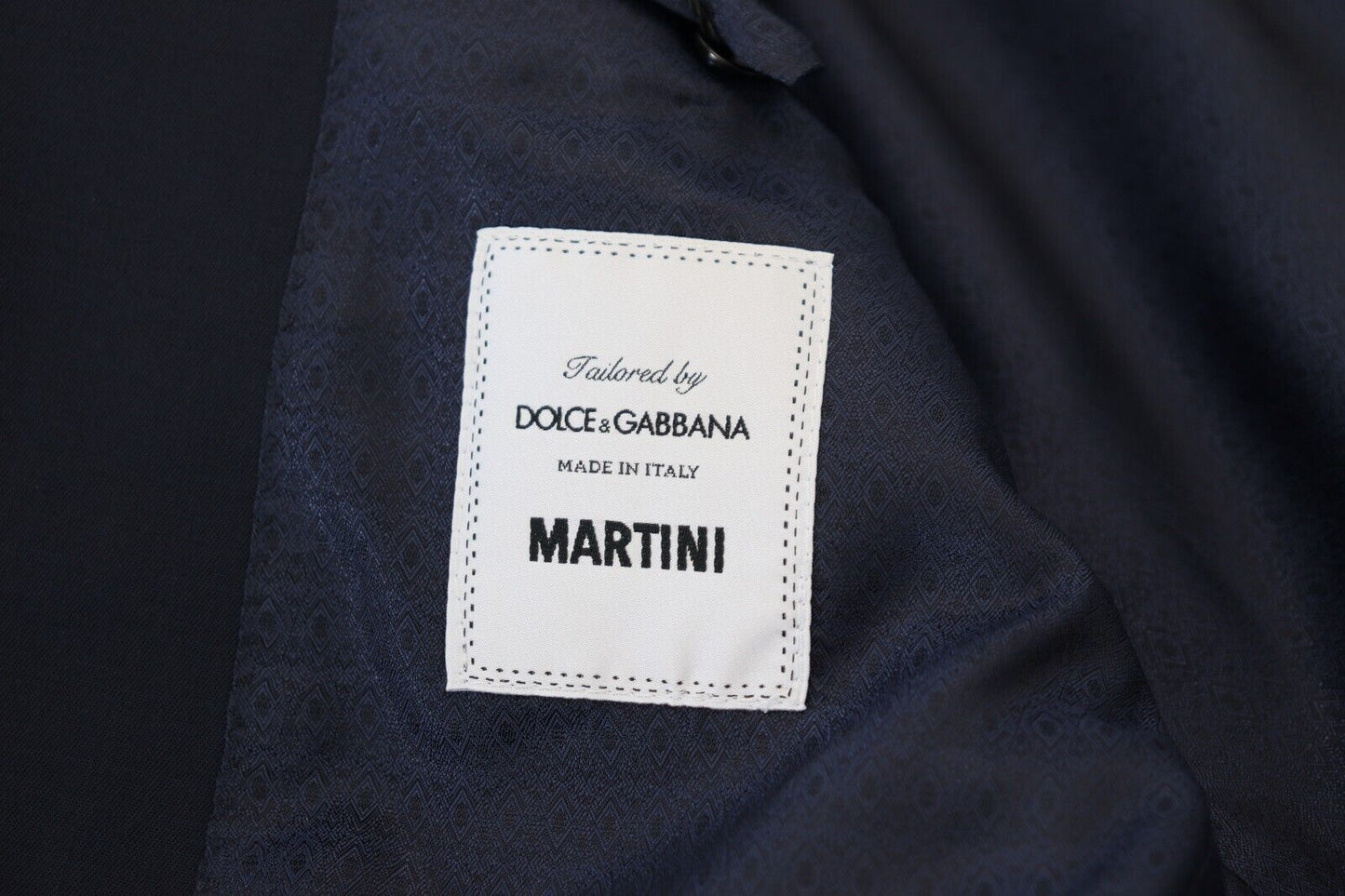 Dolce &amp; Gabbana Dunkelblauer einreihiger MARTINI-Blazer aus Wolle