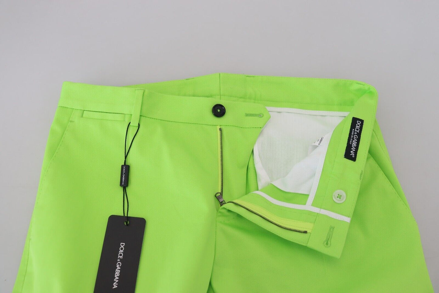 Dolce &amp; Gabbana Pantalon skinny en coton vert clair pour homme