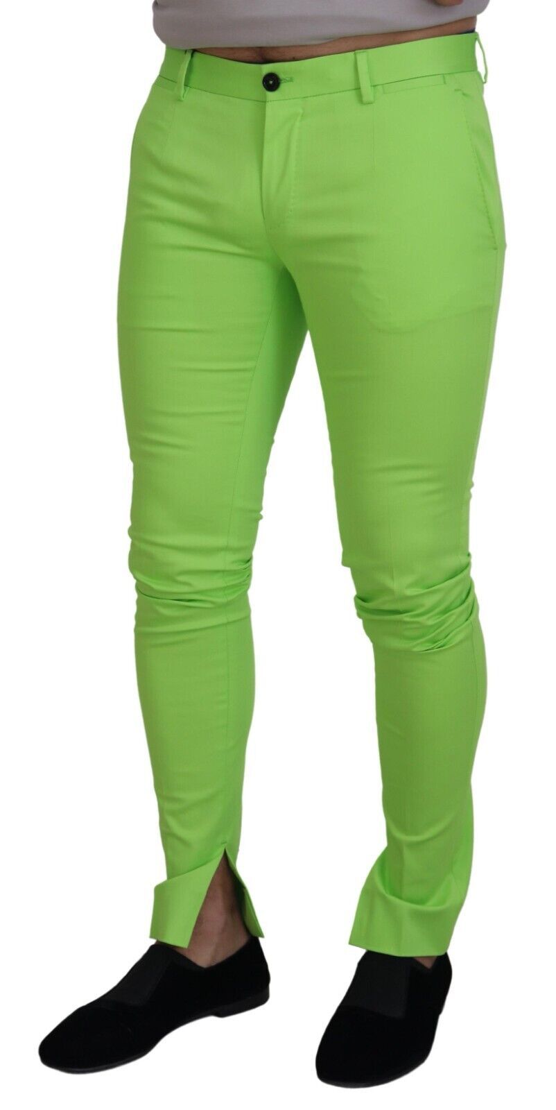 Dolce &amp; Gabbana Pantalon skinny en coton vert clair pour homme