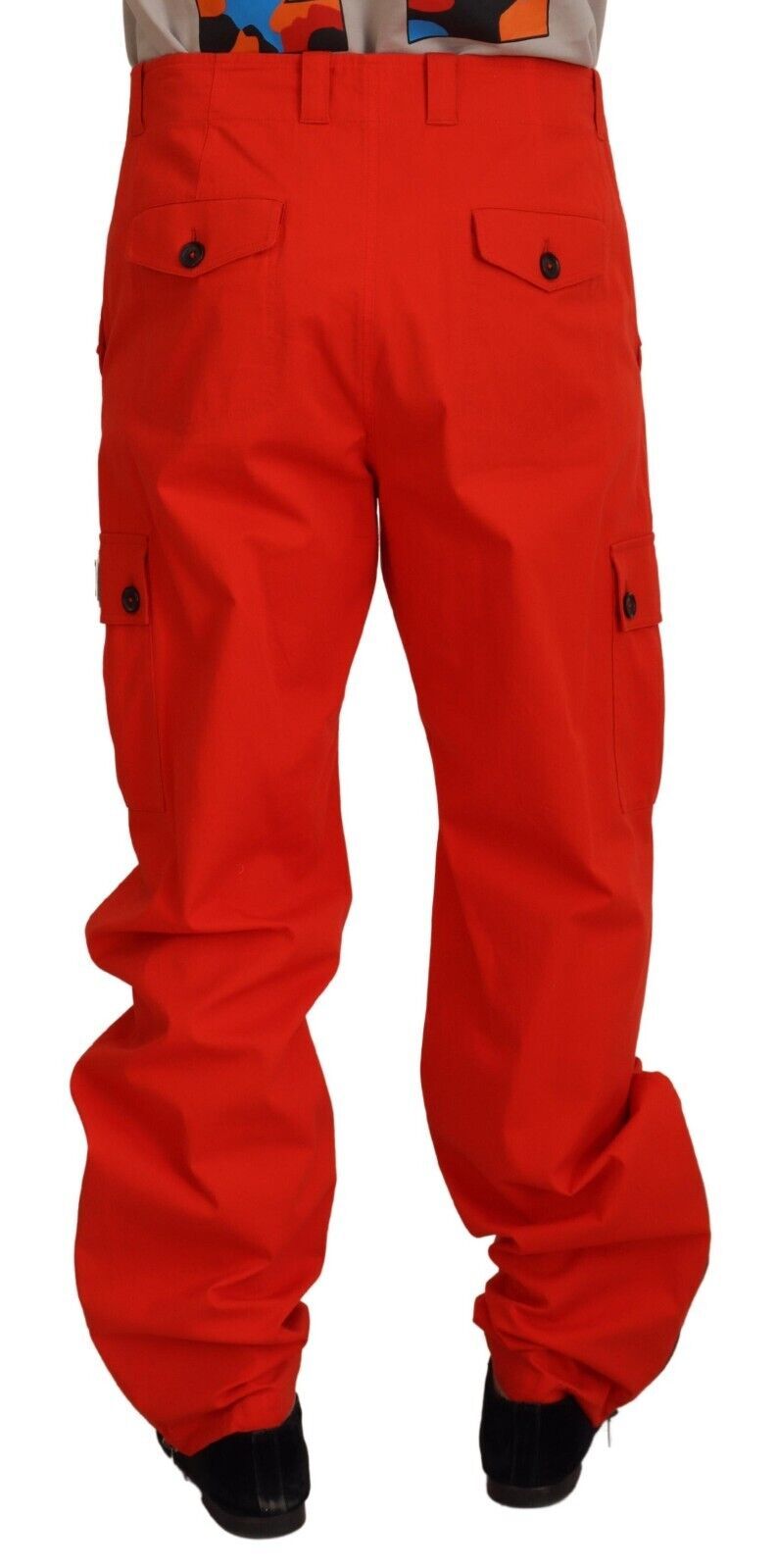 Dolce &amp; Gabbana Red Cargo Herrenhose Baumwollhose