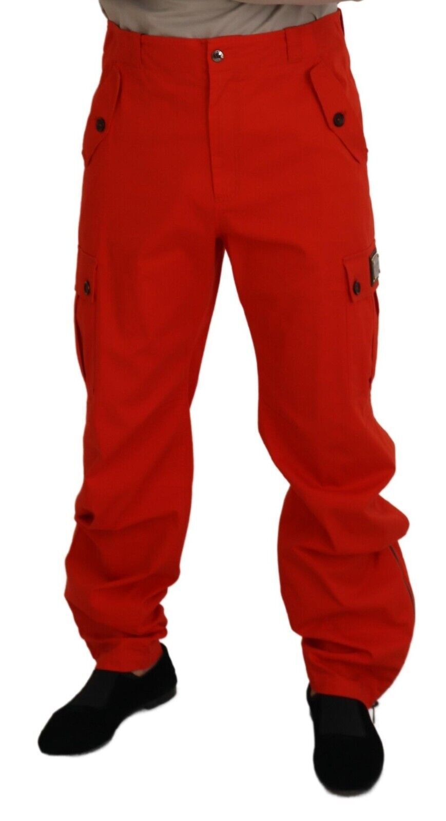 Dolce &amp; Gabbana Red Cargo Herrenhose Baumwollhose