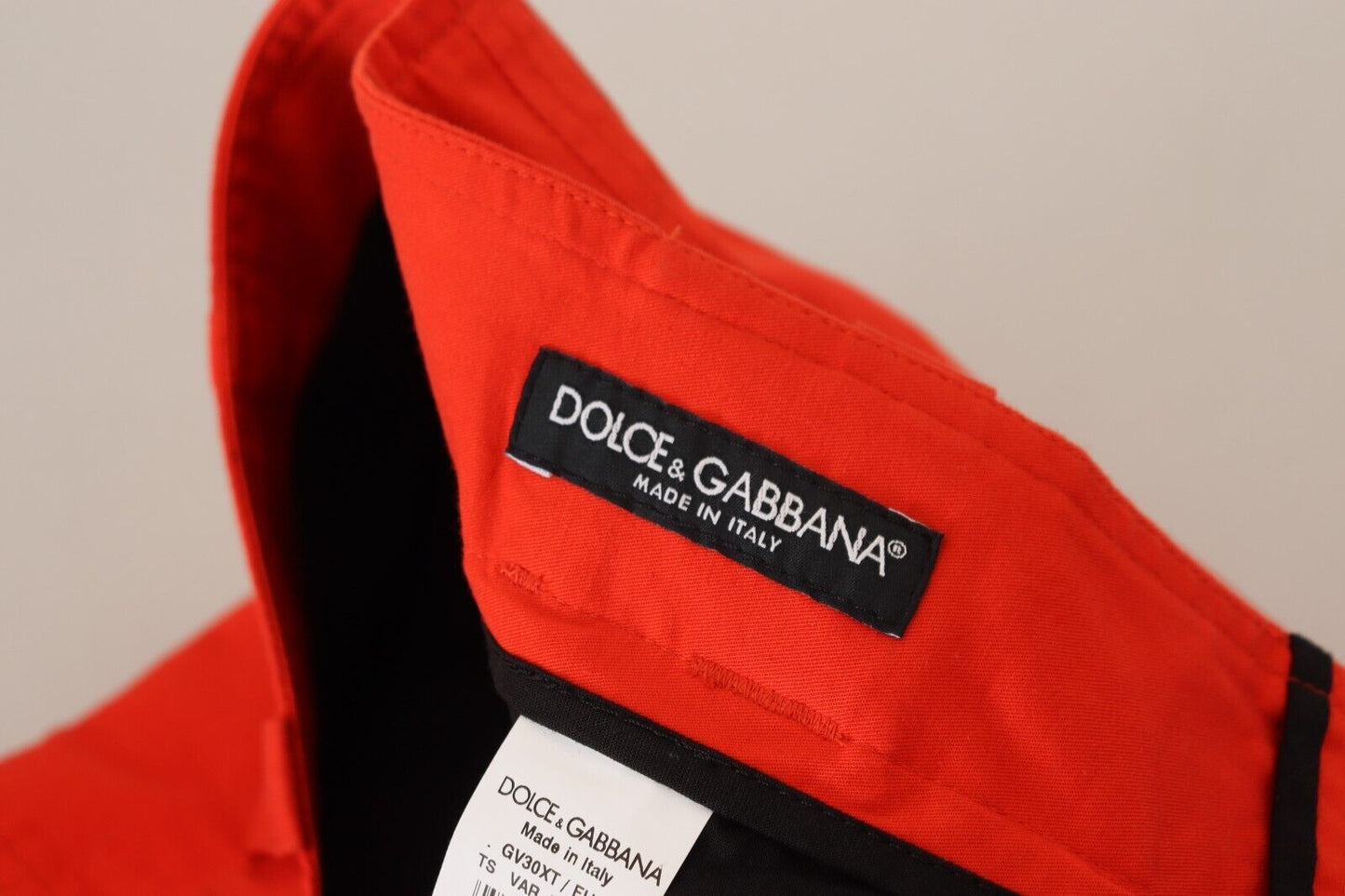 Dolce &amp; Gabbana Pantalon cargo rouge pour homme Pantalon en coton