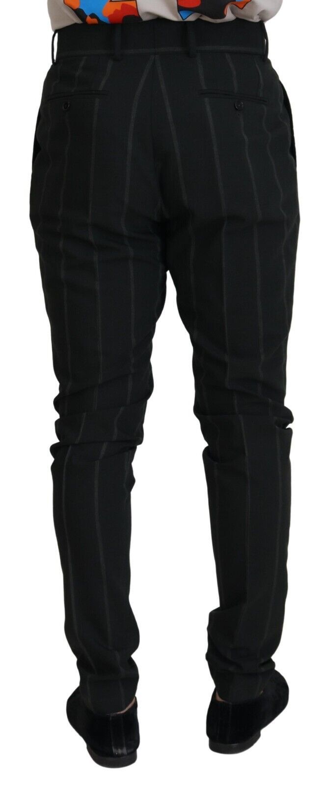 Dolce &amp; Gabbana Pantalon Homme Rayé Noir Pantalon En Coton