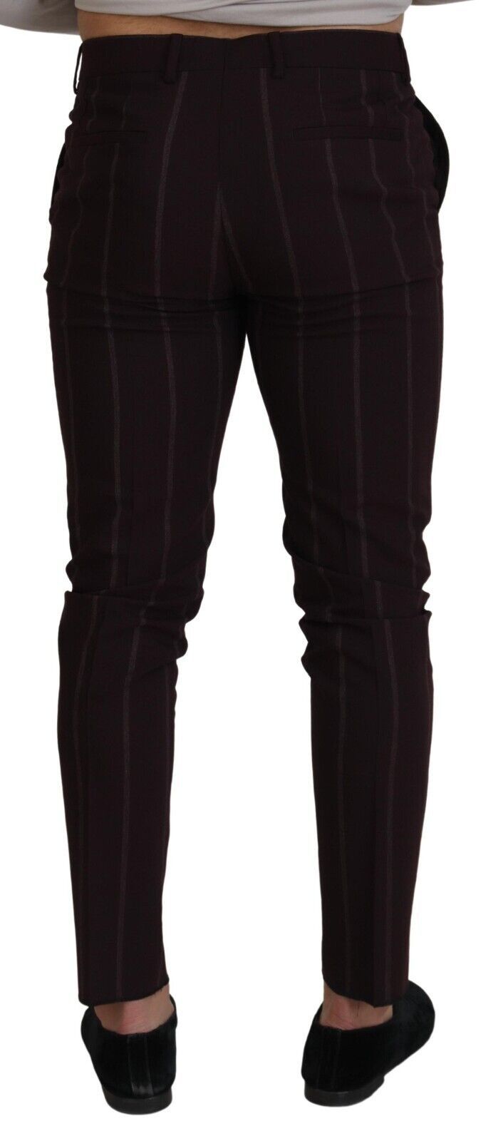 Dolce &amp; Gabbana Pantalon homme rayé marron Pantalon en coton