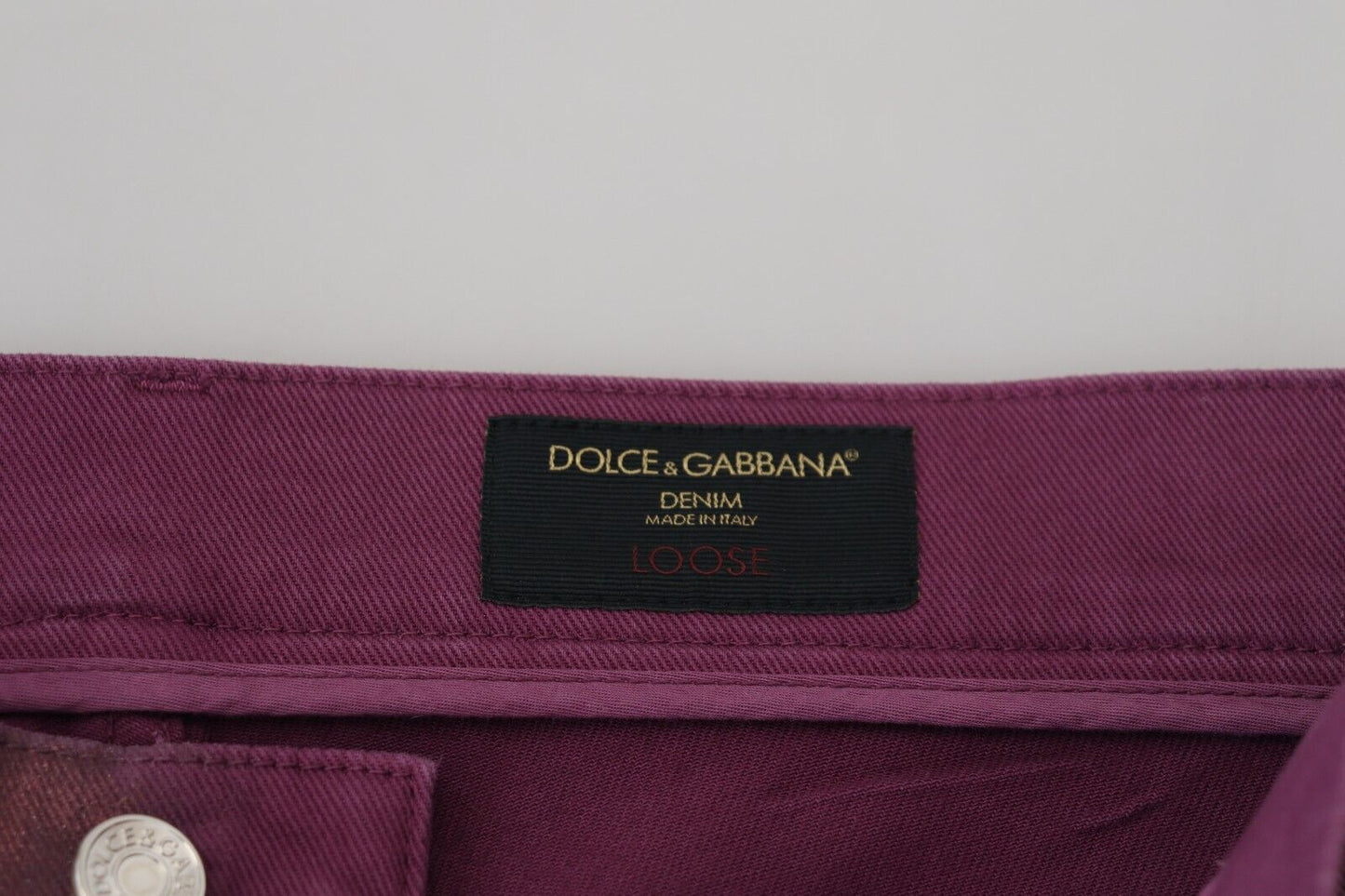 Dolce &amp; Gabbana Magenta Coton Hommes Casual Harnais Denim Jeans