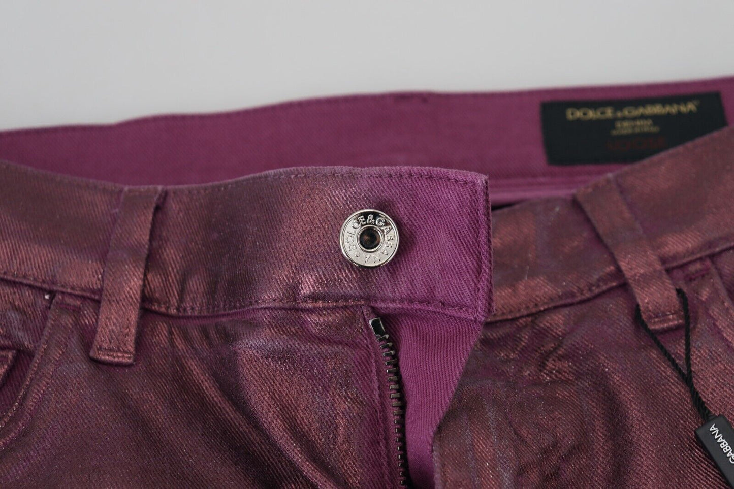 Dolce &amp; Gabbana Magenta Coton Hommes Casual Harnais Denim Jeans