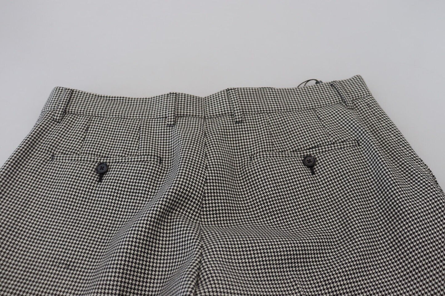 Dolce &amp; Gabbana Pantalon large à carreaux noir et blanc pour hommes