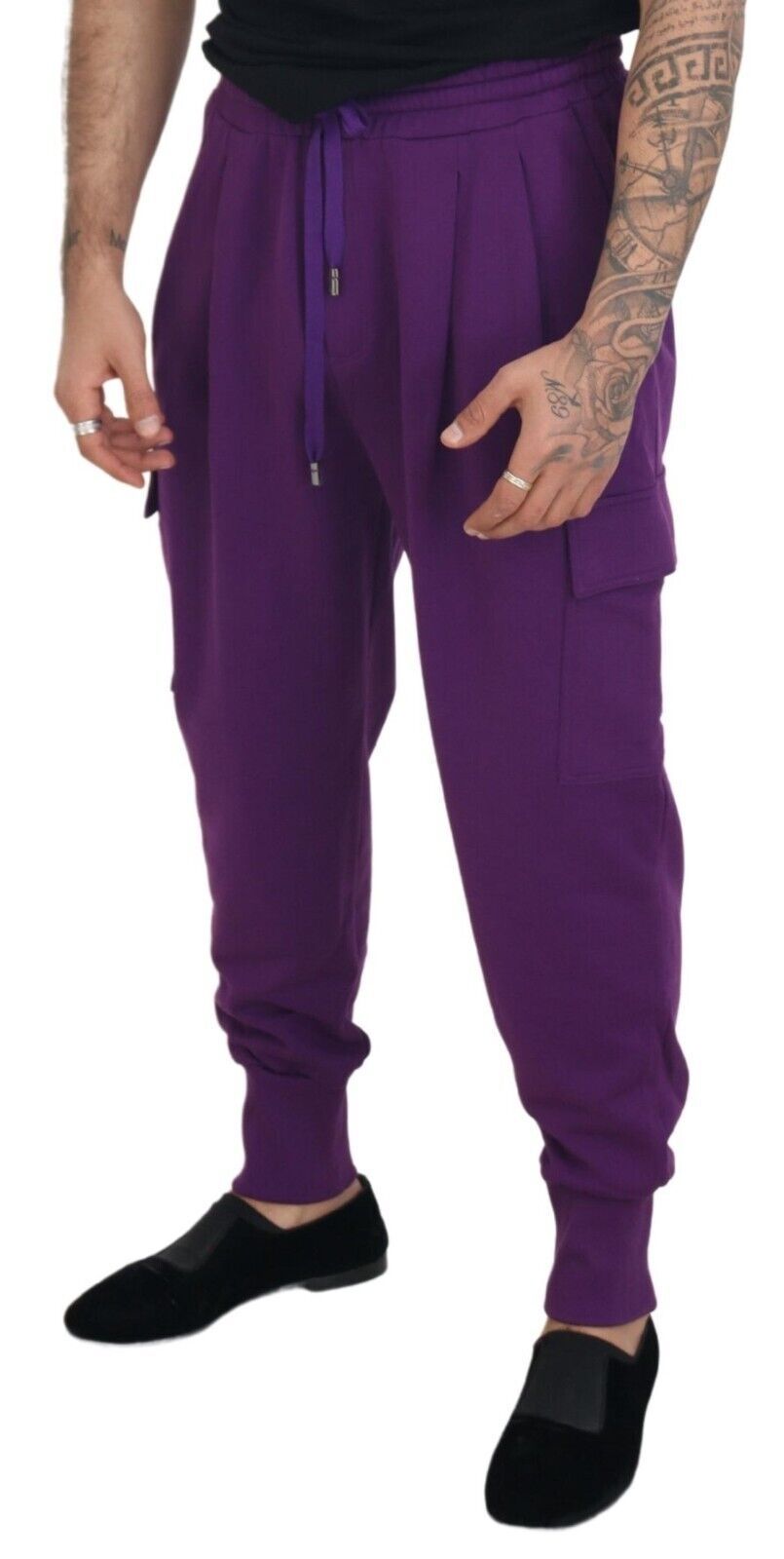 Pantalon de jogging cargo en coton violet Dolce &amp; Gabbana