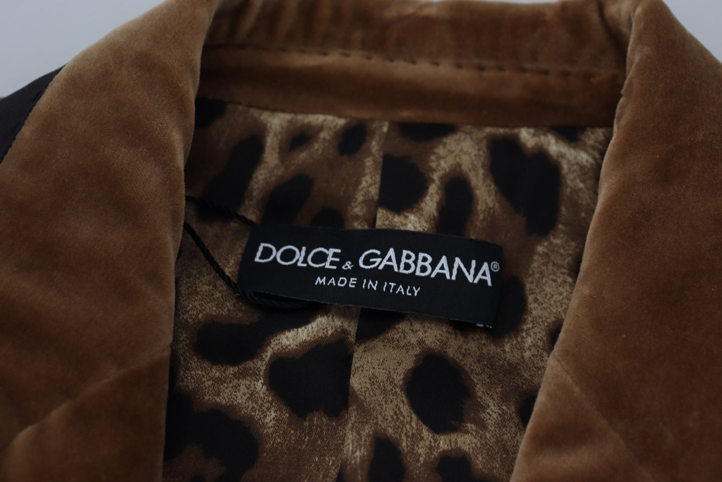 Dolce &amp; Gabbana Veste en coton blazer croisé marron