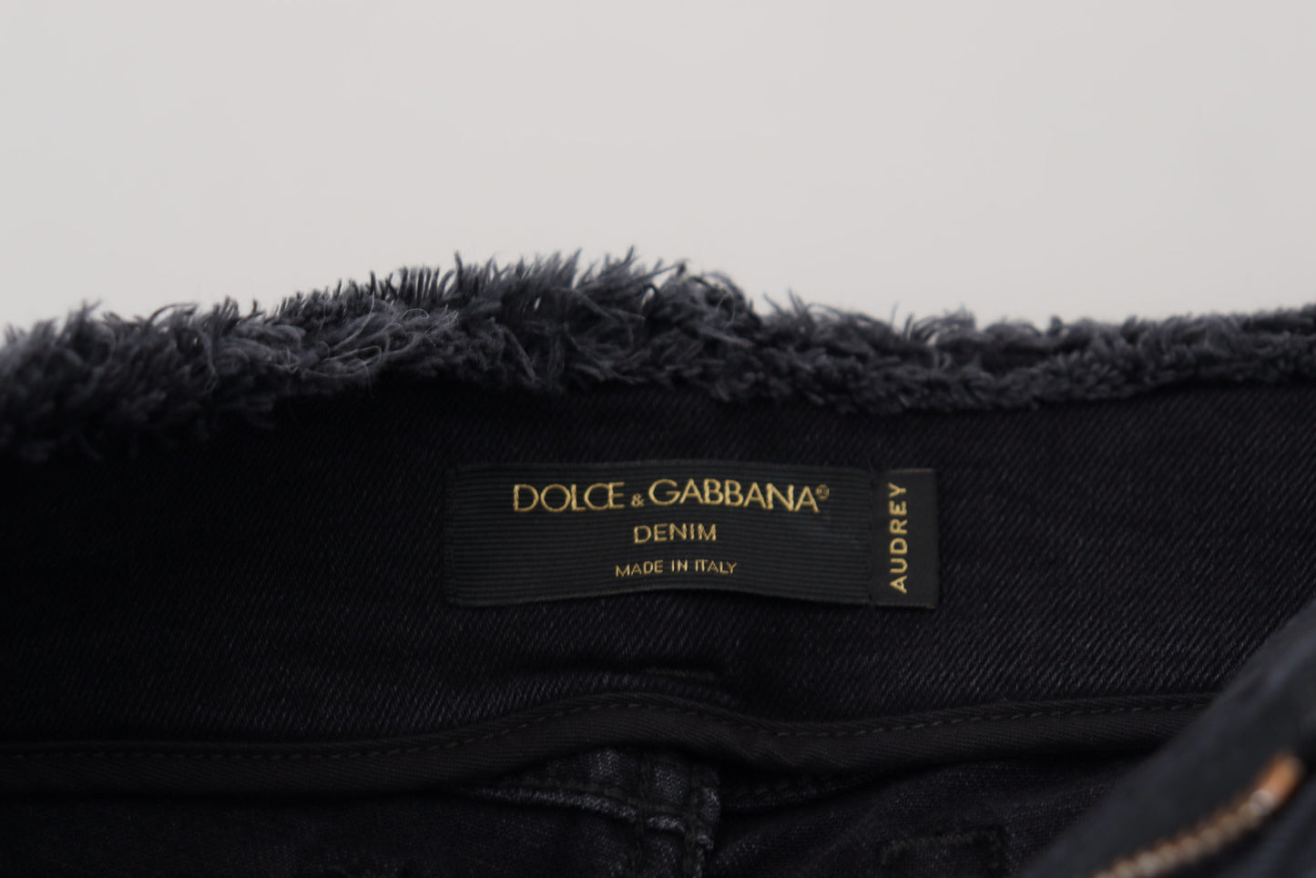 Dolce &amp; Gabbana Jean skinny taille haute en coton noir