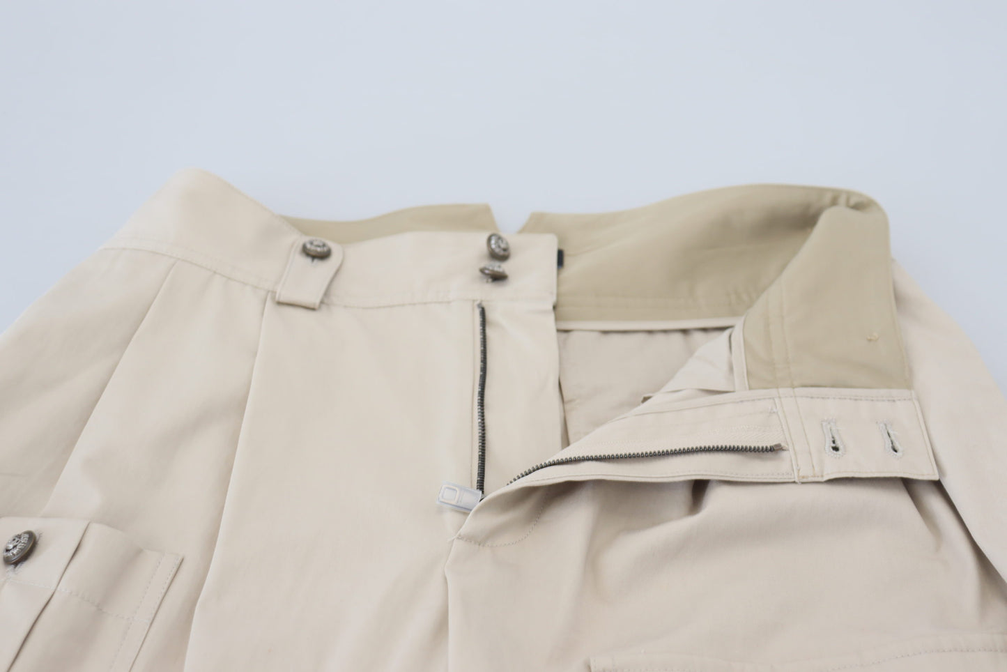 Dolce &amp; Gabbana Pantalon cargo femme en coton beige