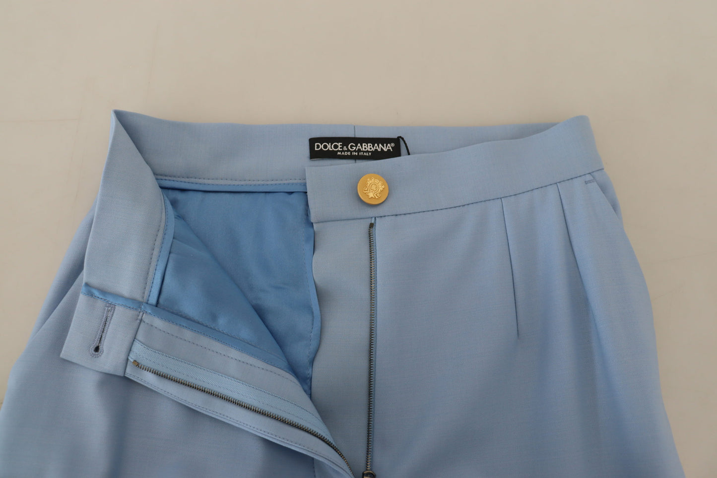 Dolce &amp; Gabbana Pantalon large boutonné bleu clair