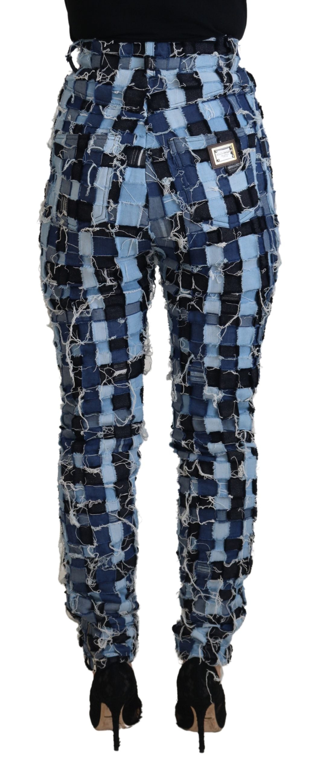 Dolce &amp; Gabbana Jean en denim de coton patchwork multicolore