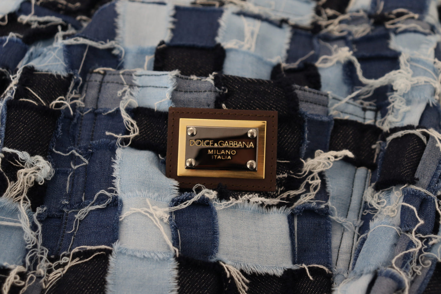 Dolce &amp; Gabbana Jean en denim de coton patchwork multicolore