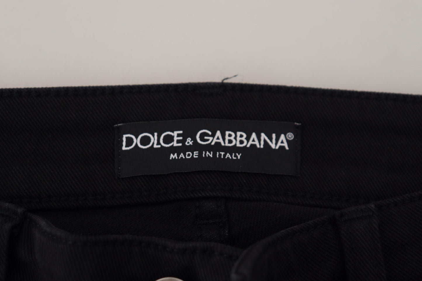 Dolce &amp; Gabbana Schwarze Baumwoll-Röhrenjeans für Damen