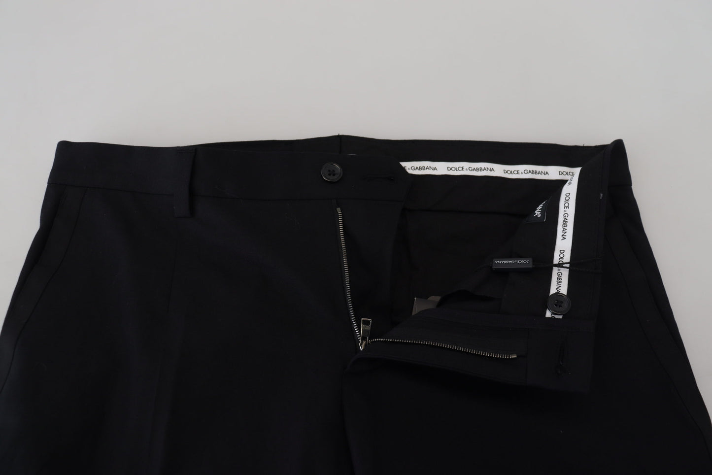 Dolce &amp; Gabbana Pantalon chino noir en coton formel