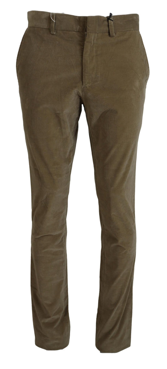 Pantalon décontracté en velours côtelé de coton marron Tommy Hilfiger