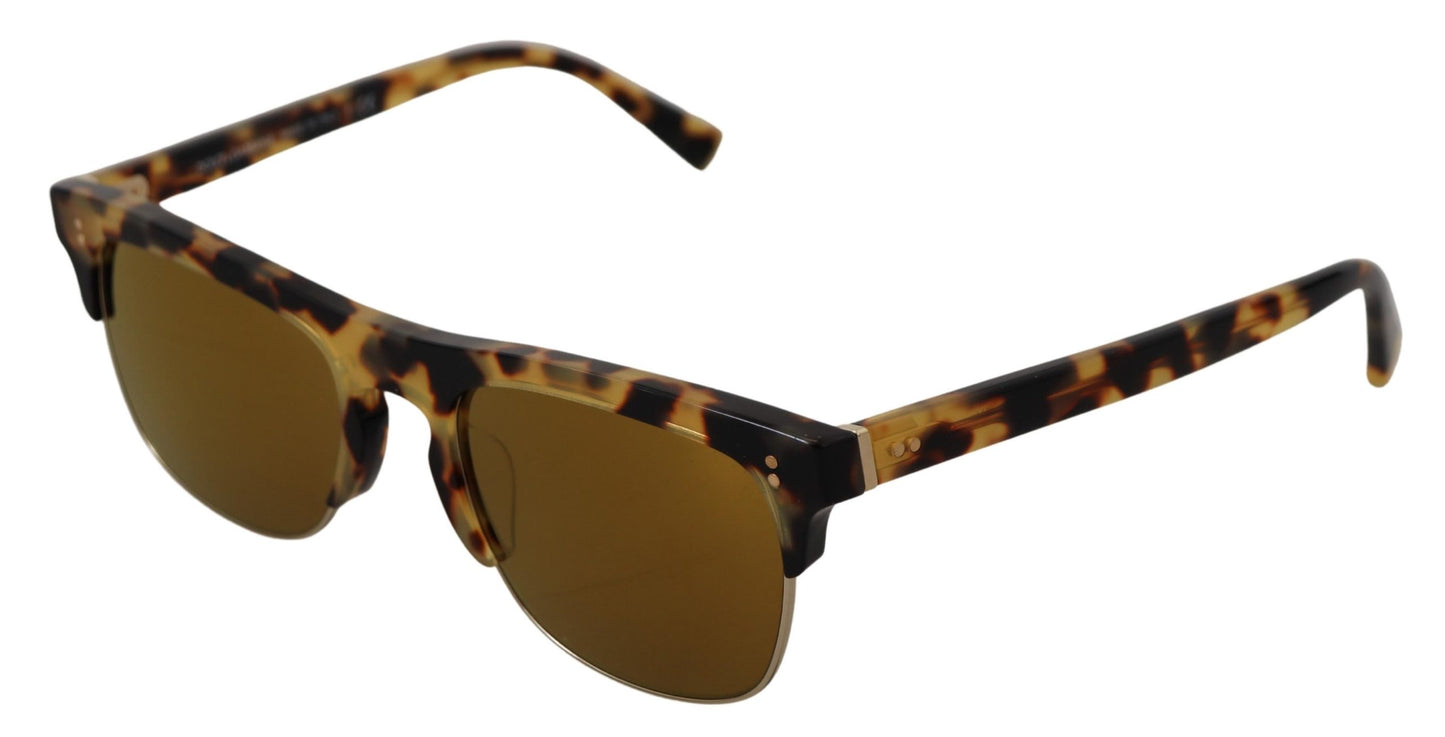 Dolce &amp; Gabbana Havana DG430A Sonnenbrille aus Acetat in Braungold