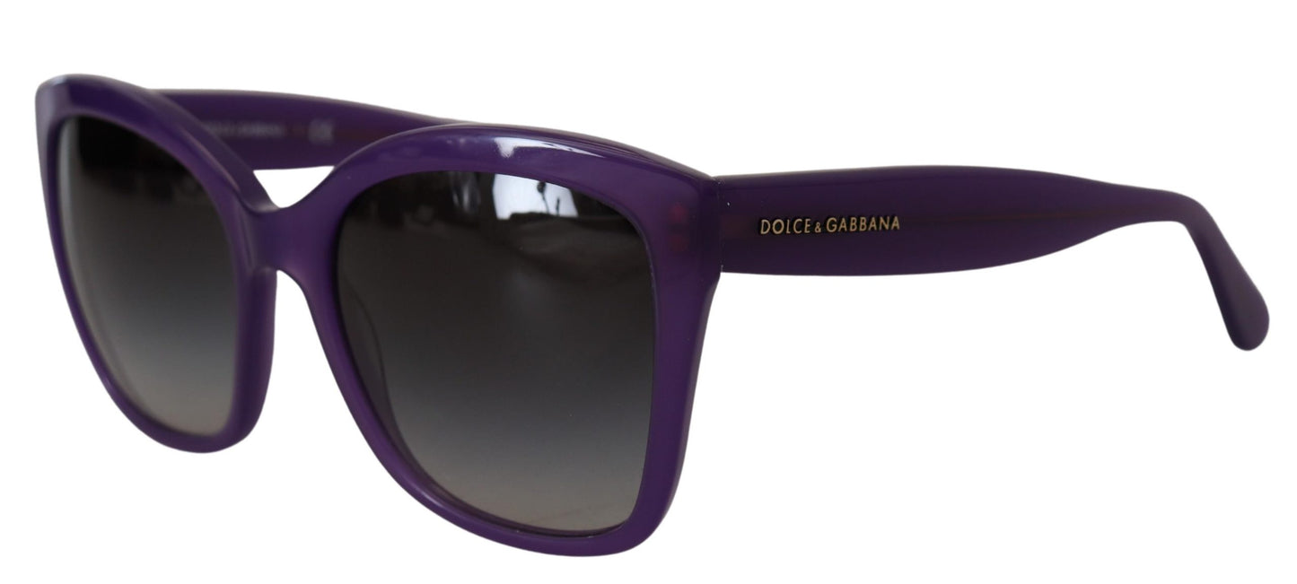 Lunettes de soleil carrées à monture complète en acétate violet Dolce &amp; Gabbana DG4240