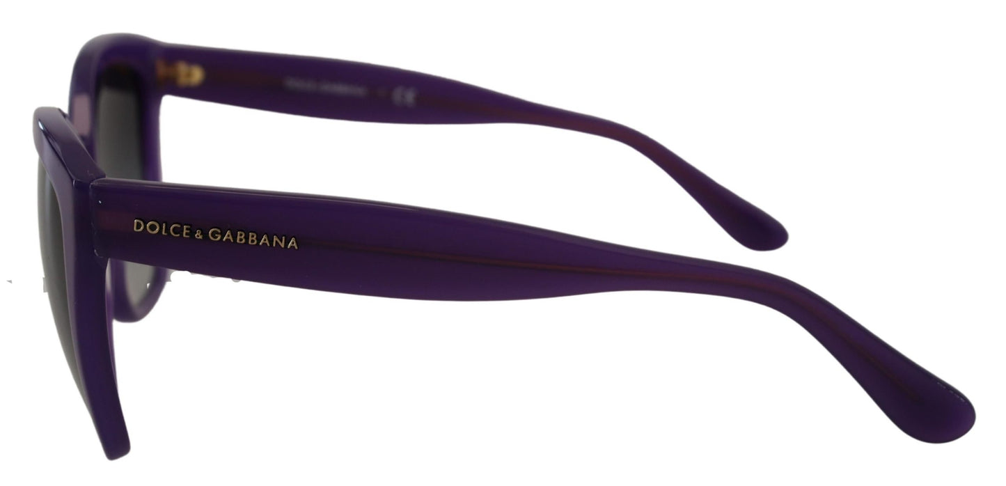 Lunettes de soleil carrées à monture complète en acétate violet Dolce &amp; Gabbana DG4240