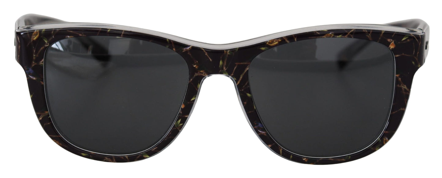 Lunettes de soleil Dolce &amp; Gabbana Black Bird Square Full Rim en acétate DG4284