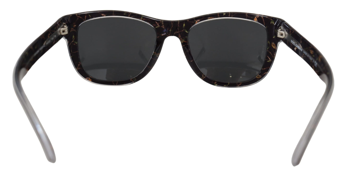 Lunettes de soleil Dolce &amp; Gabbana Black Bird Square Full Rim en acétate DG4284