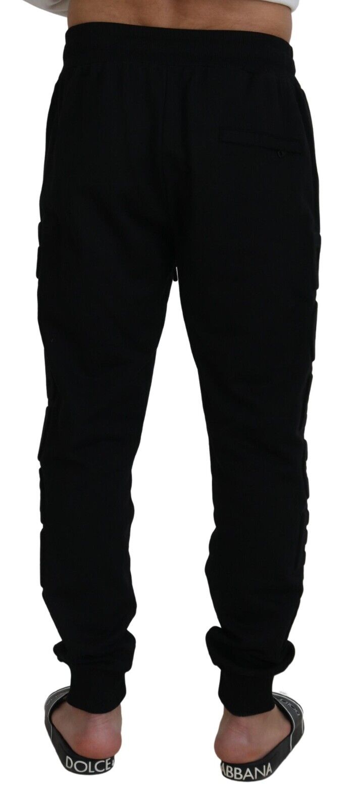 Dolce &amp; Gabbana Pantalon de jogging en coton noir pour homme