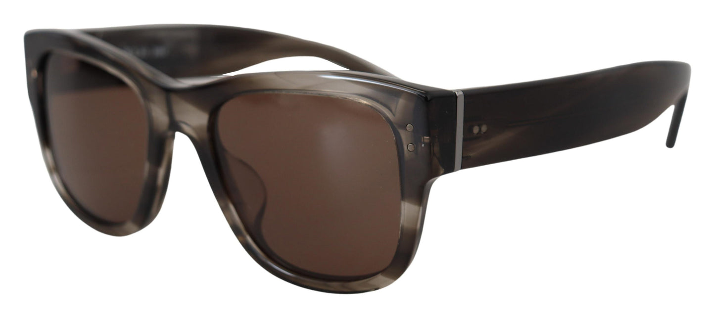 Dolce &amp; Gabbana Braune quadratische Sonnenbrille DG338F aus Acetat