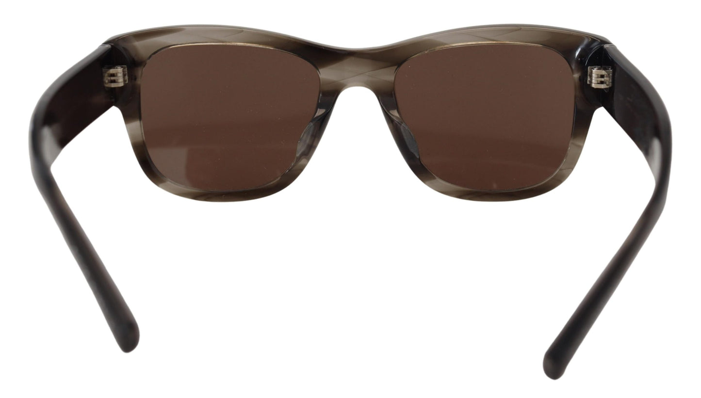 Lunettes de soleil carrées en acétate marron Dolce &amp; Gabbana DG338F