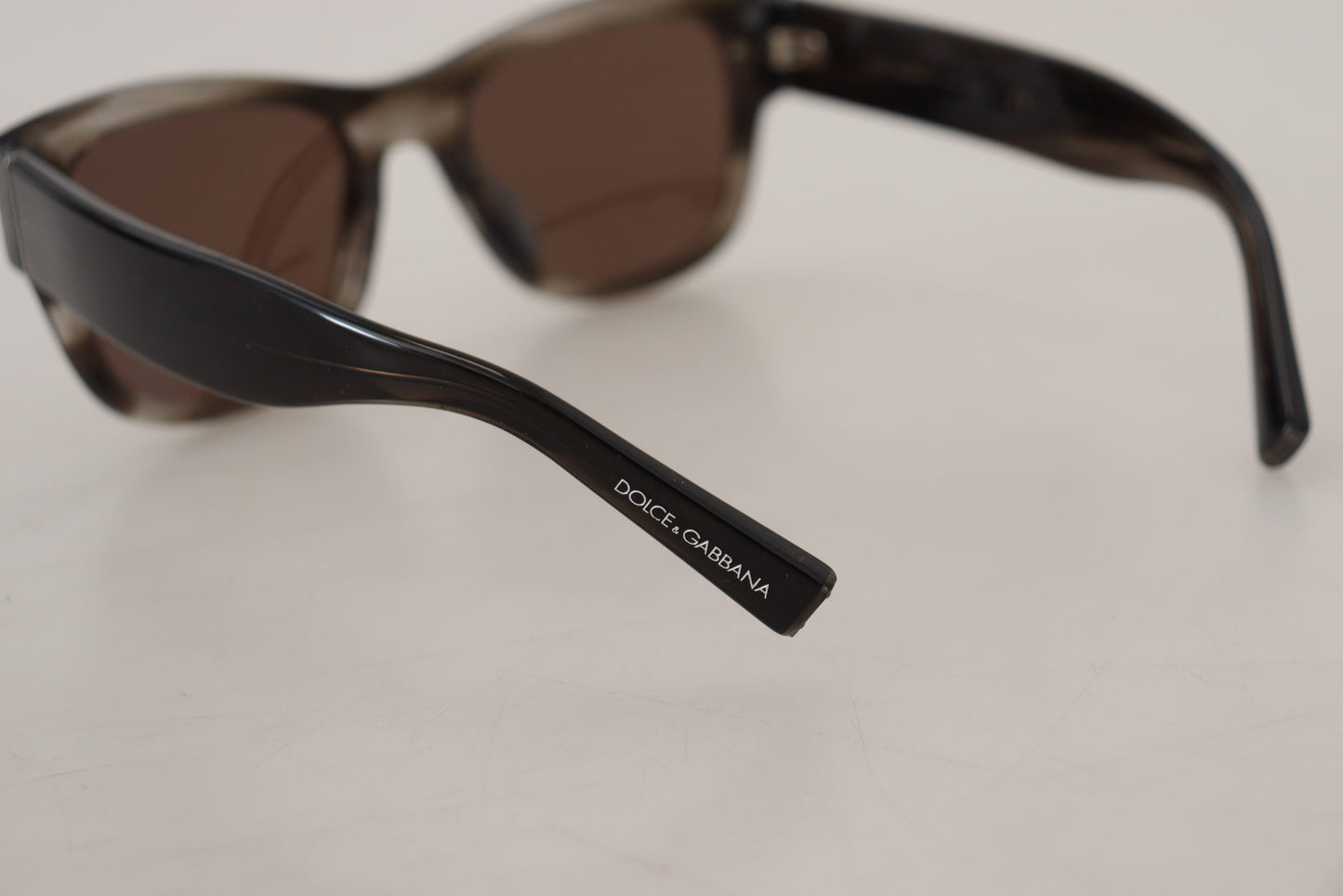 Lunettes de soleil carrées en acétate marron Dolce &amp; Gabbana DG338F