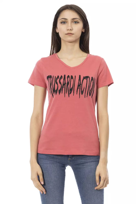 Trussardi Action Rosa Baumwoll-Tops und T-Shirt