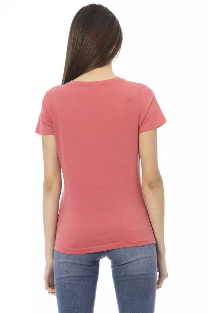 Trussardi Action Rosa Baumwoll-Tops und T-Shirt