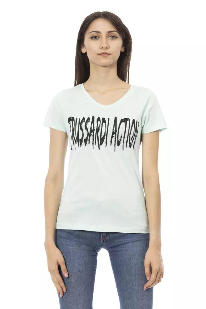 Trussardi Action Hauts et t-shirts en coton bleu clair