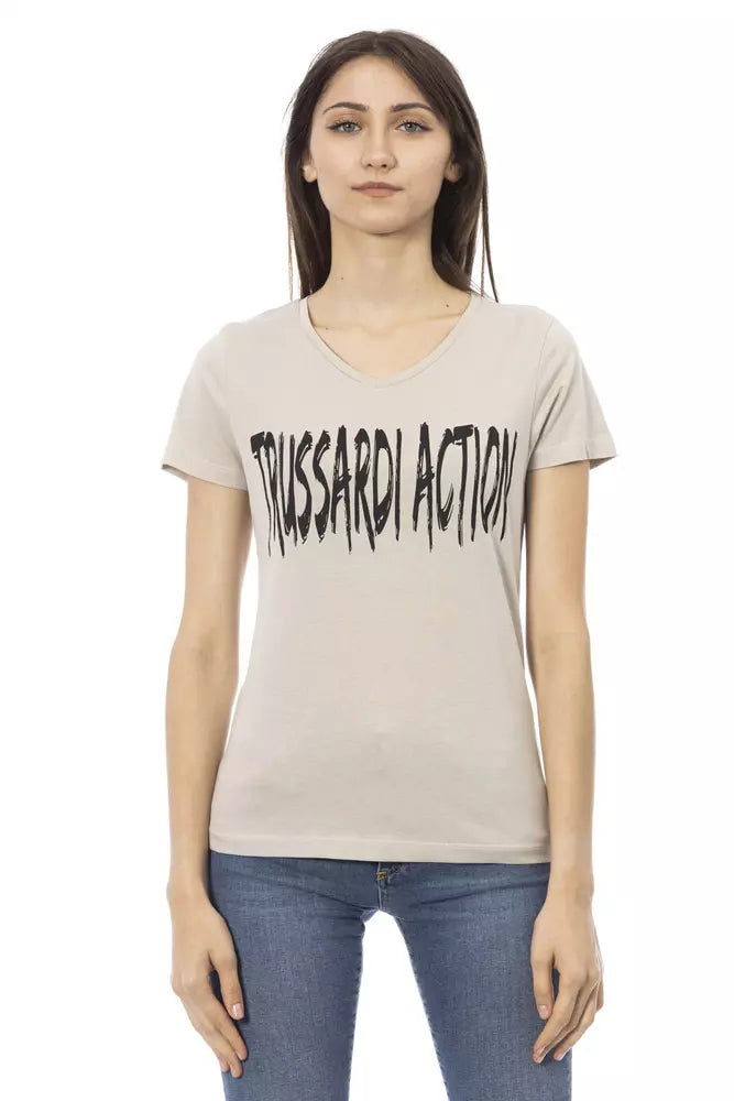 Trussardi Action Beige Baumwoll-Tops und T-Shirt