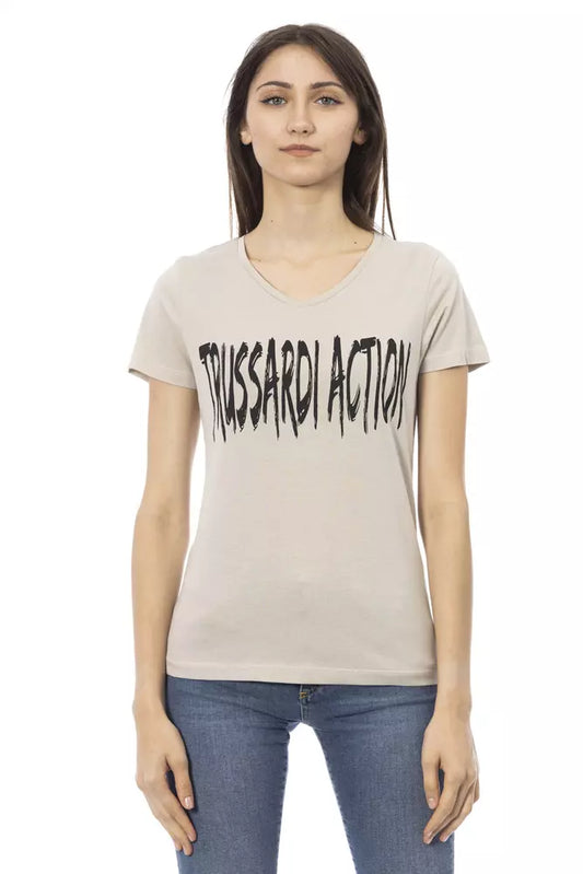 Trussardi Action Tops et t-shirts en coton beiges