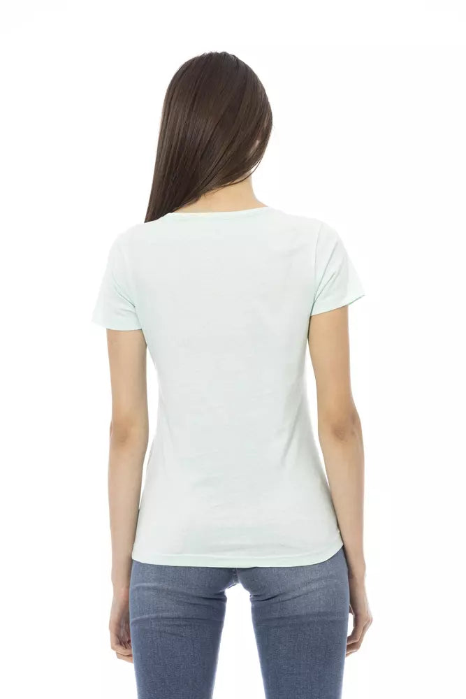 Trussardi Action Hauts et t-shirts en coton bleu clair