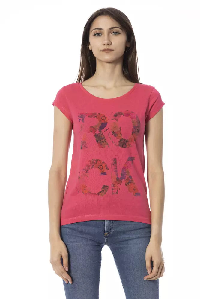 Trussardi Action Rosa Baumwoll-Tops und T-Shirt