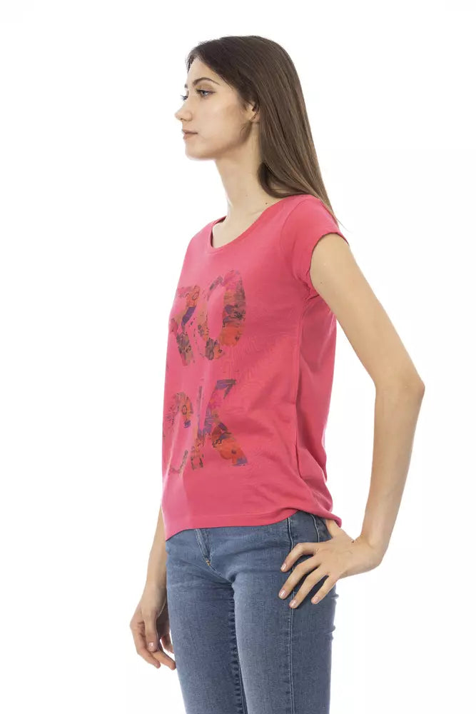 Trussardi Action Rosa Baumwoll-Tops und T-Shirt