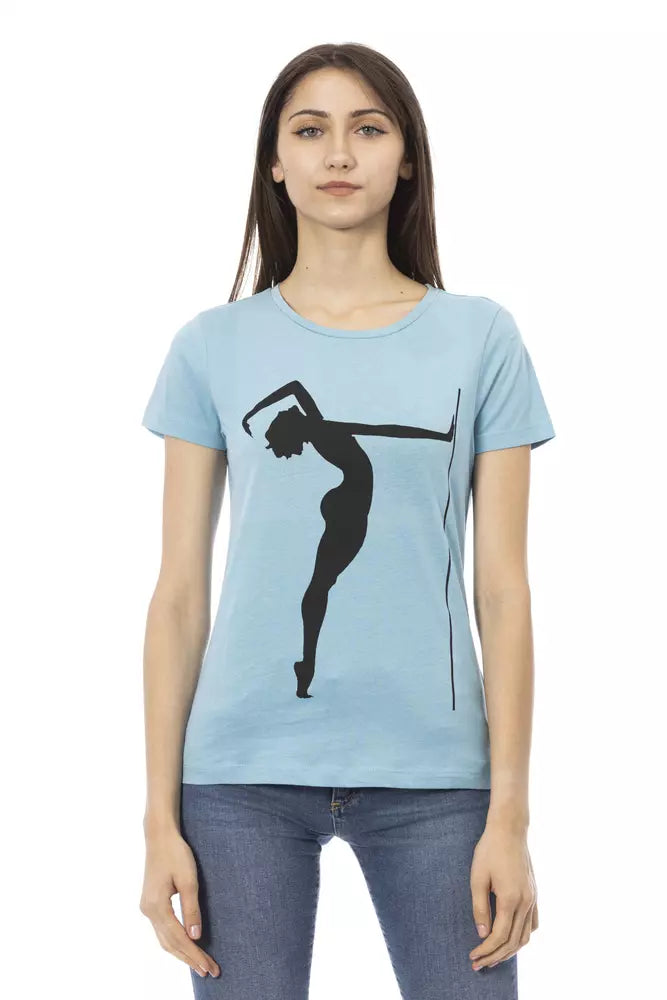 Trussardi Action Hauts et t-shirts en coton bleu clair