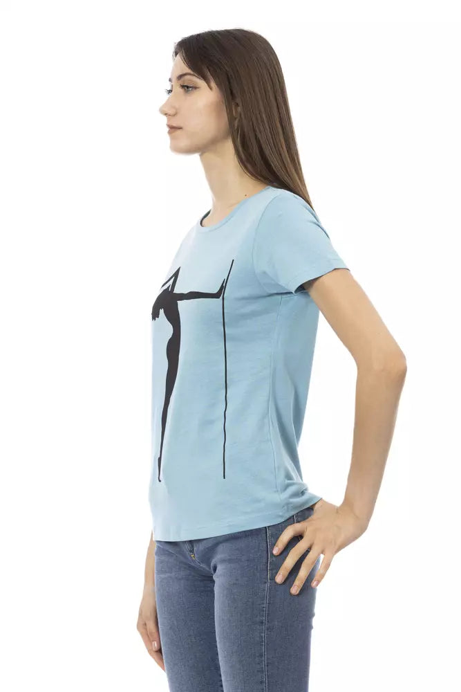 Trussardi Action Hauts et t-shirts en coton bleu clair