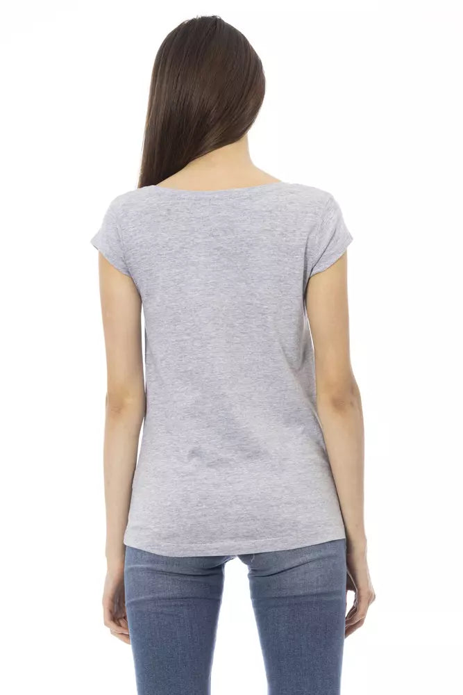 Trussardi Action Gris Coton Tops &amp; T-Shirt