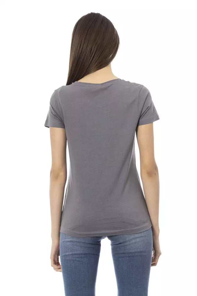 Trussardi Action Gris Coton Tops &amp; T-Shirt