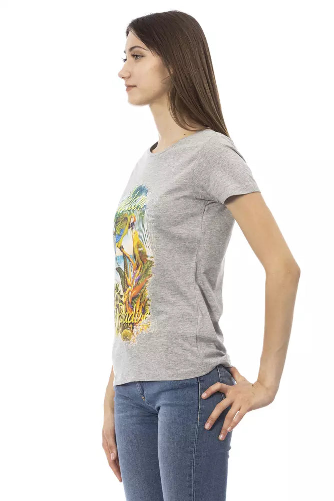 Trussardi Action Gris Coton Tops &amp; T-Shirt