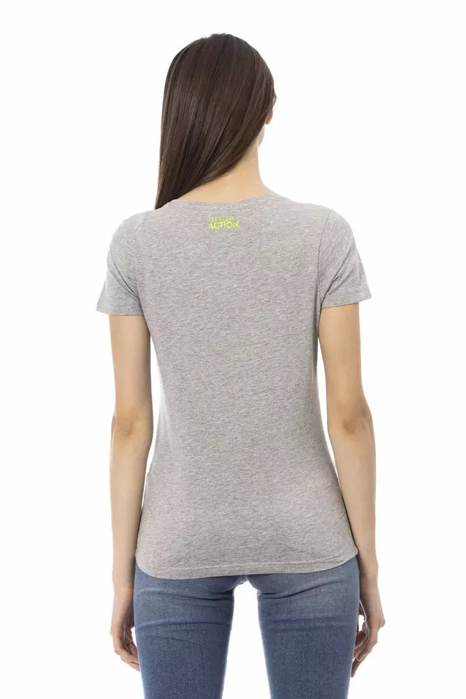 Trussardi Action Gris Coton Tops &amp; T-Shirt