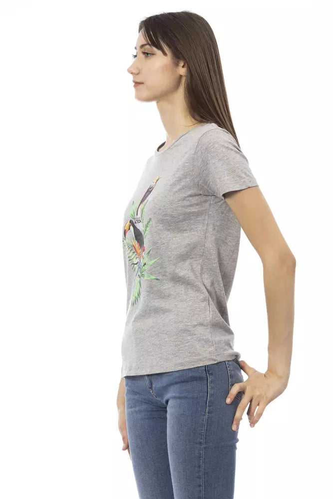 Trussardi Action Gris Coton Tops &amp; T-Shirt