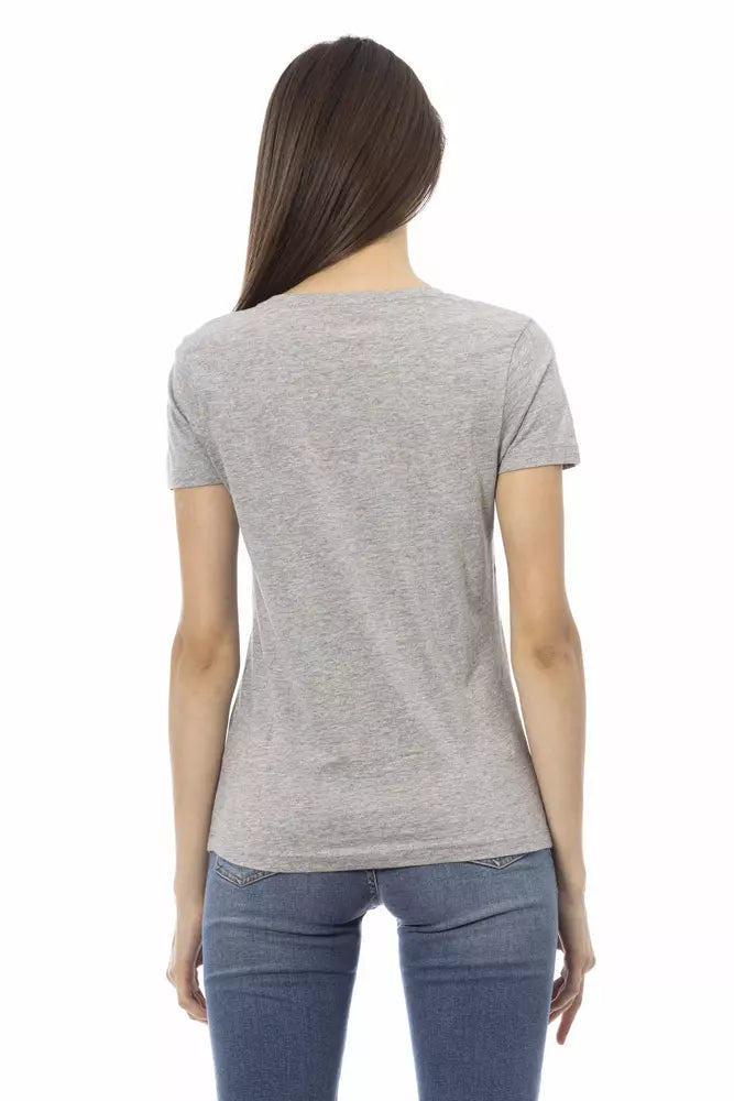 Trussardi Action Gris Coton Tops &amp; T-Shirt