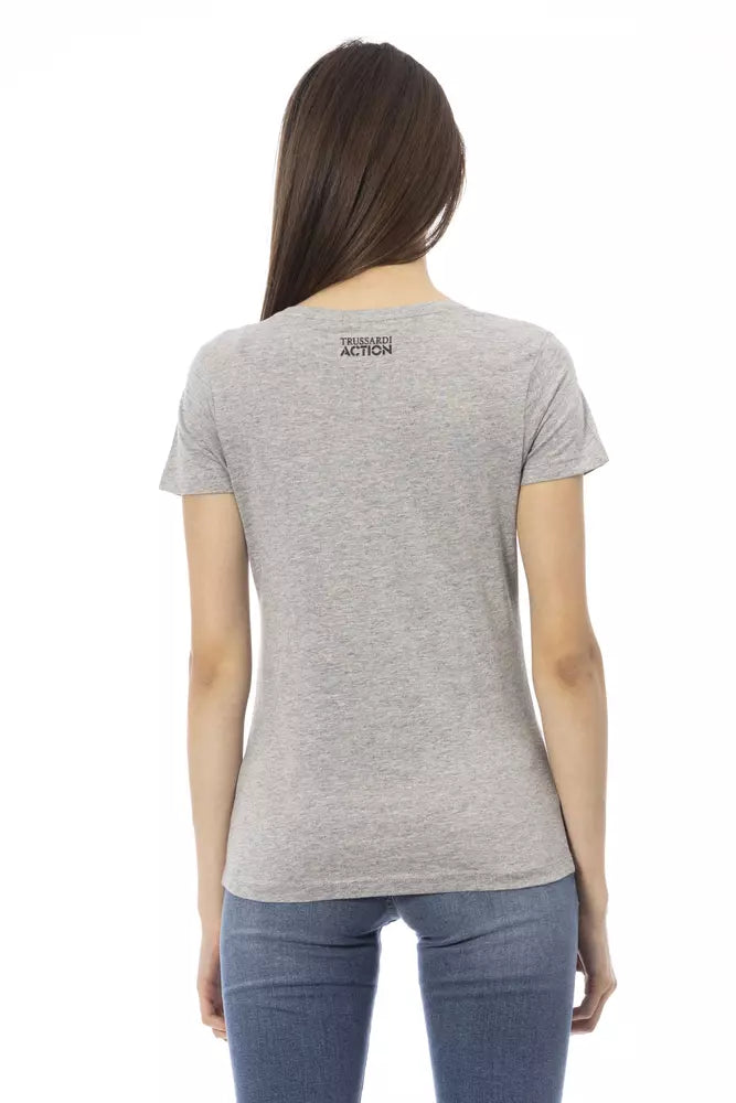 Trussardi Action Gris Coton Tops &amp; T-Shirt